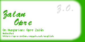 zalan opre business card