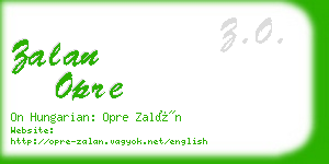 zalan opre business card